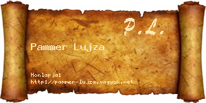Pammer Lujza névjegykártya